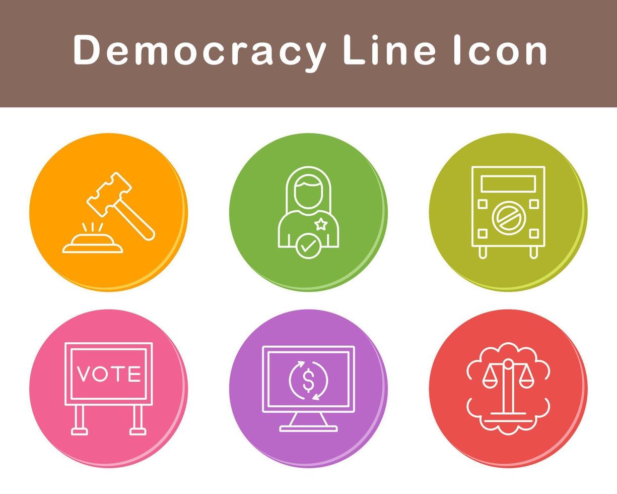 Democracy Vector Icon Set