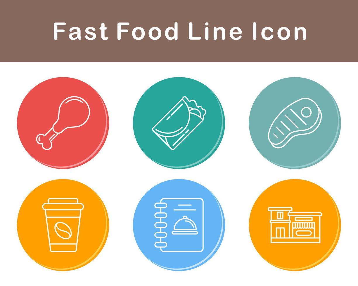 Fast Food Vector Icon Set