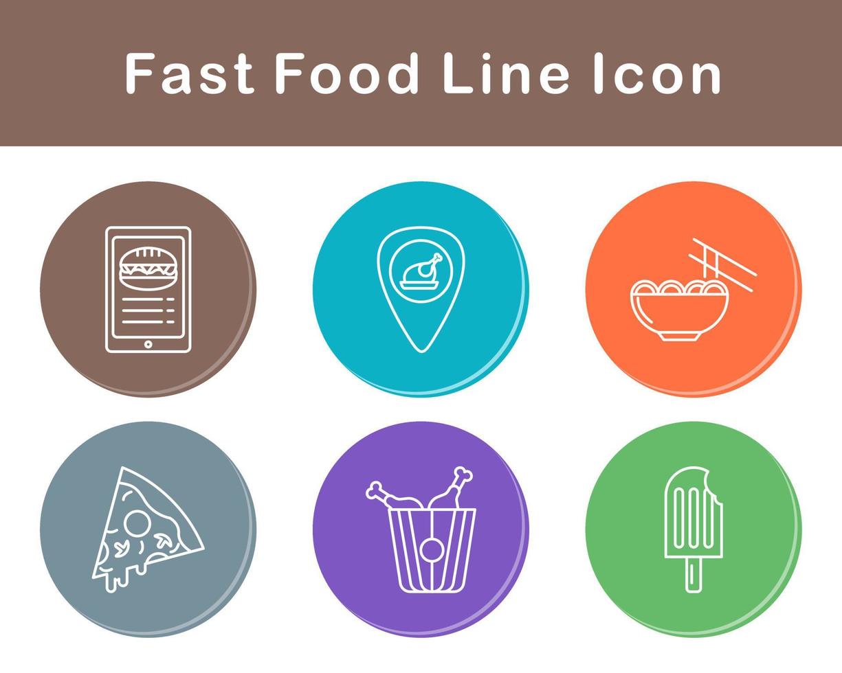Fast Food Vector Icon Set