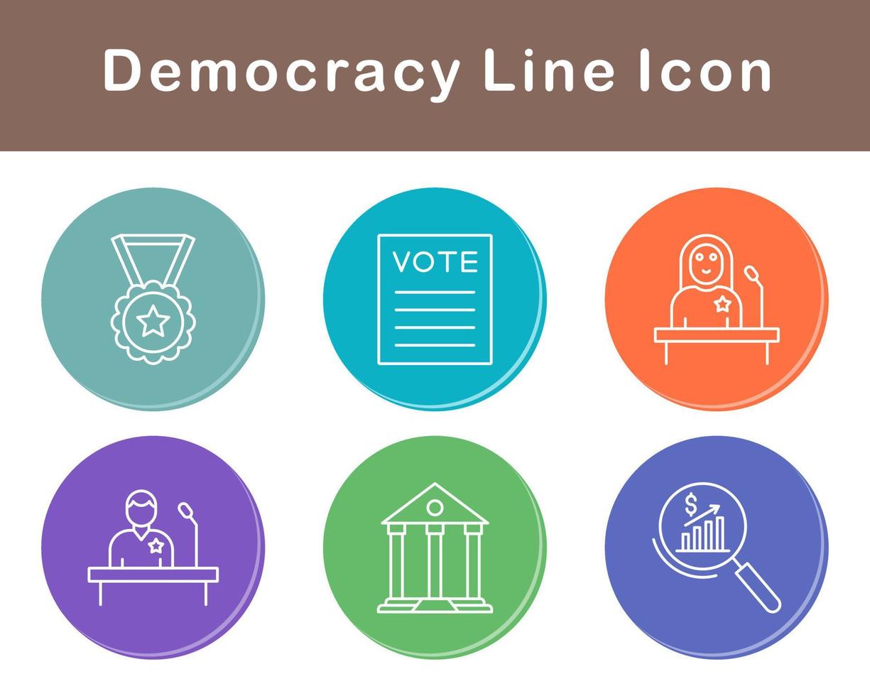 Democracy Vector Icon Set