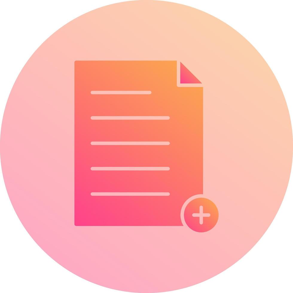 Unique Add File Vector Icon