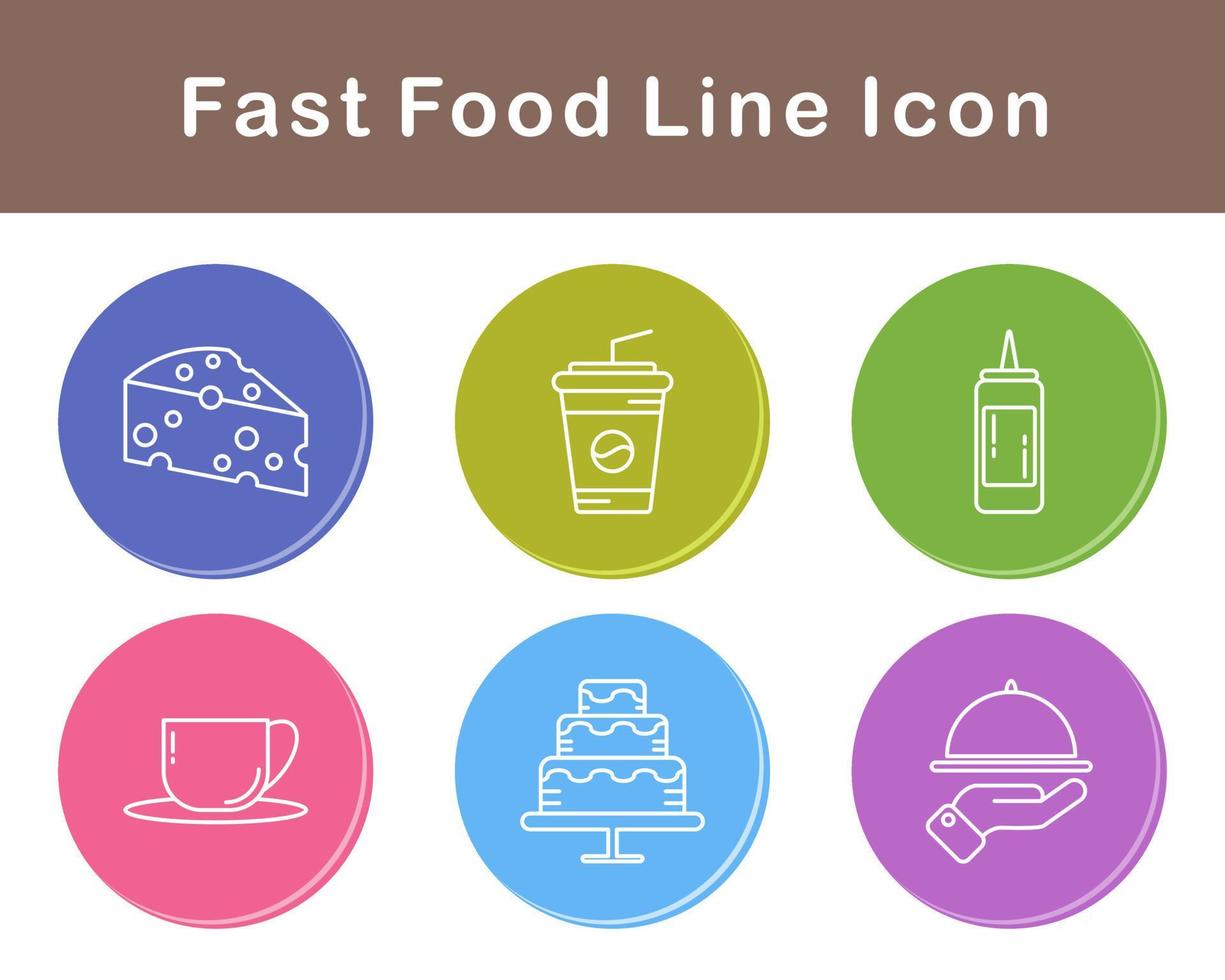 Fast Food Vector Icon Set