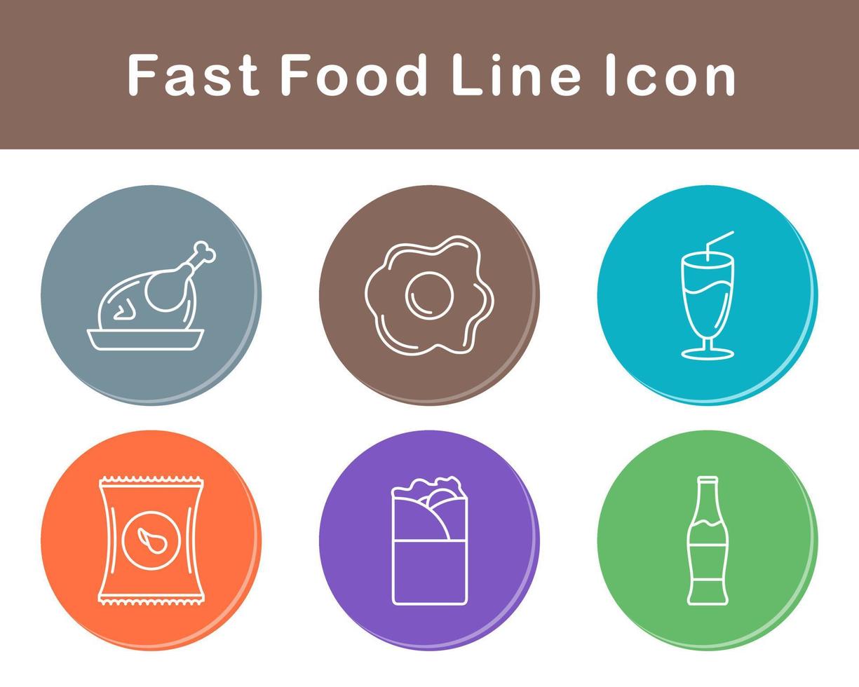 Fast Food Vector Icon Set