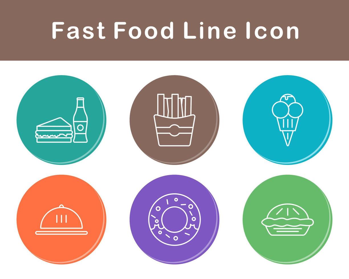 Fast Food Vector Icon Set