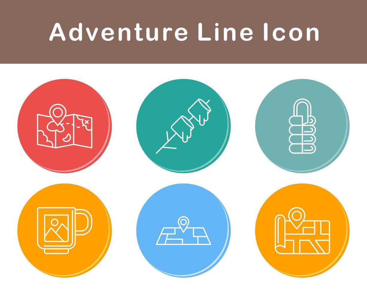 conjunto de iconos de vector de aventura