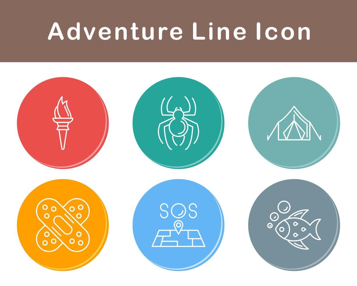 conjunto de iconos de vector de aventura