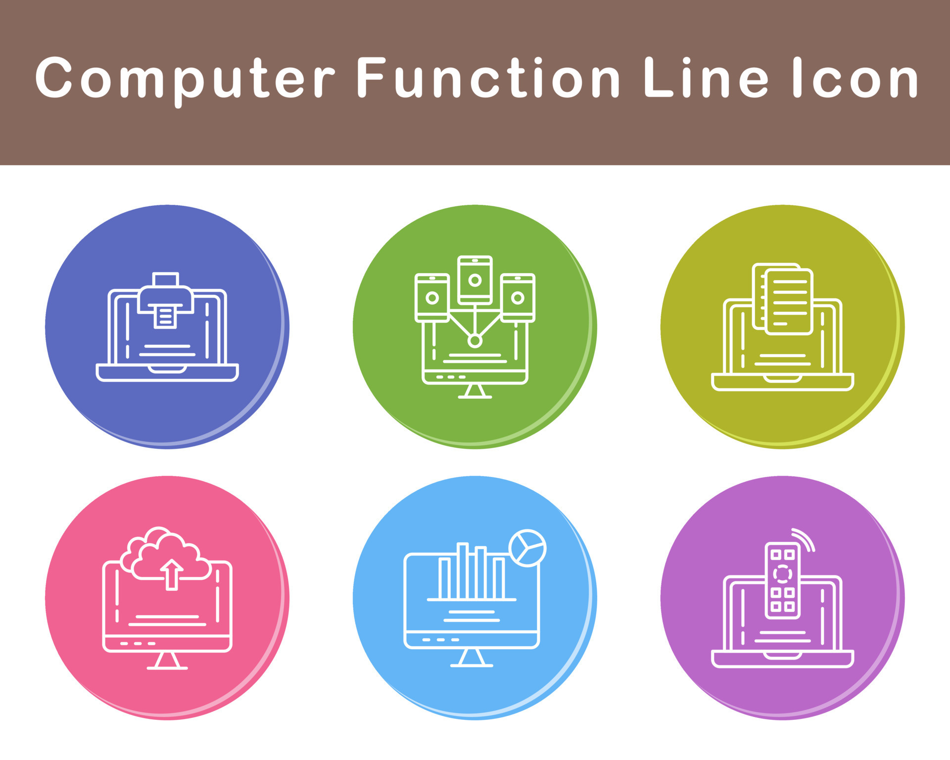 Computer Function Vector Icon Set 21431868 Vector Art at Vecteezy