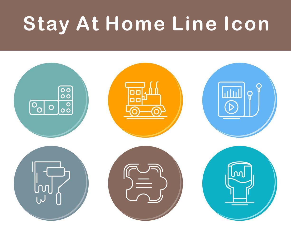 Stay At Home Vector Icon Set