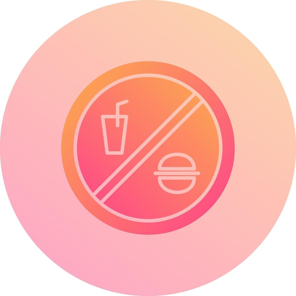 No Food or Drinks Vector Icon