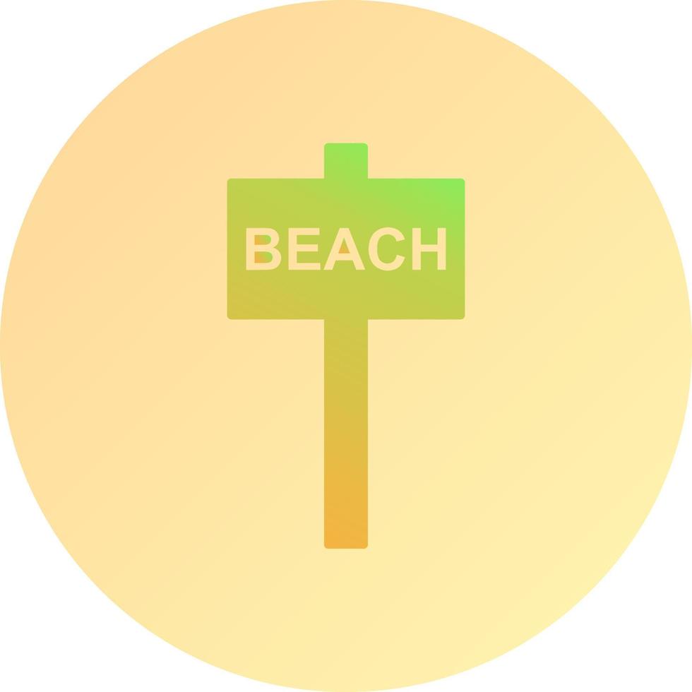 icono de vector de señal de playa