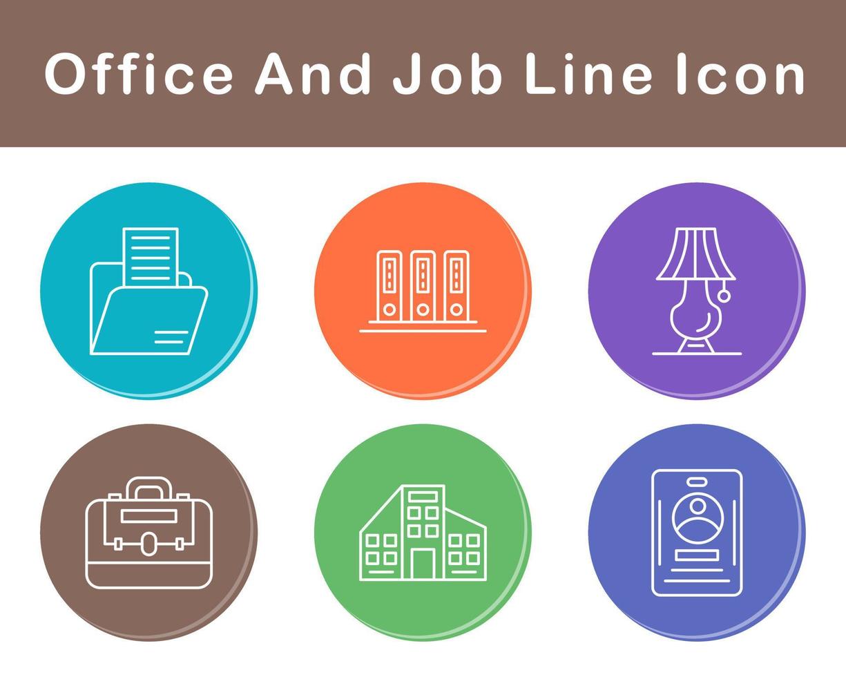 Work Office And Job Vector Icon Set