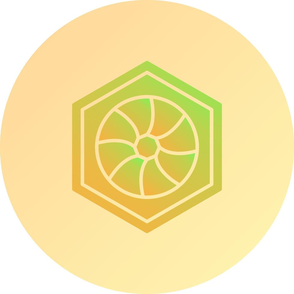 Unique Hexagonal Diaphram Vector Icon