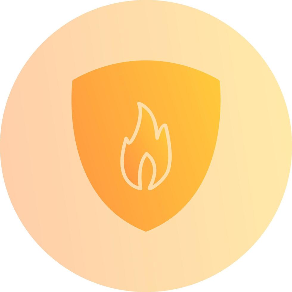 Unique Fire Shield Vector Icon