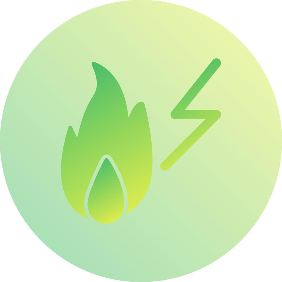 Unique Electricity Fire Vector Icon