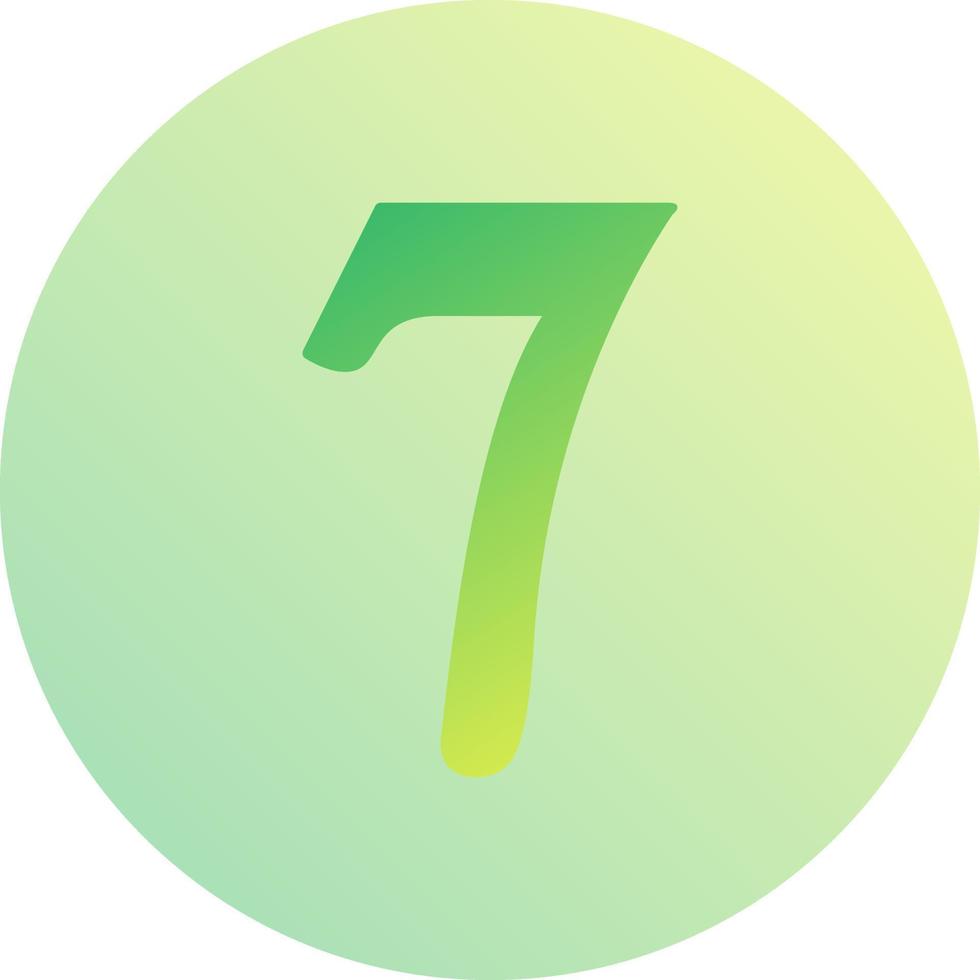 Number Seven Vector Icon