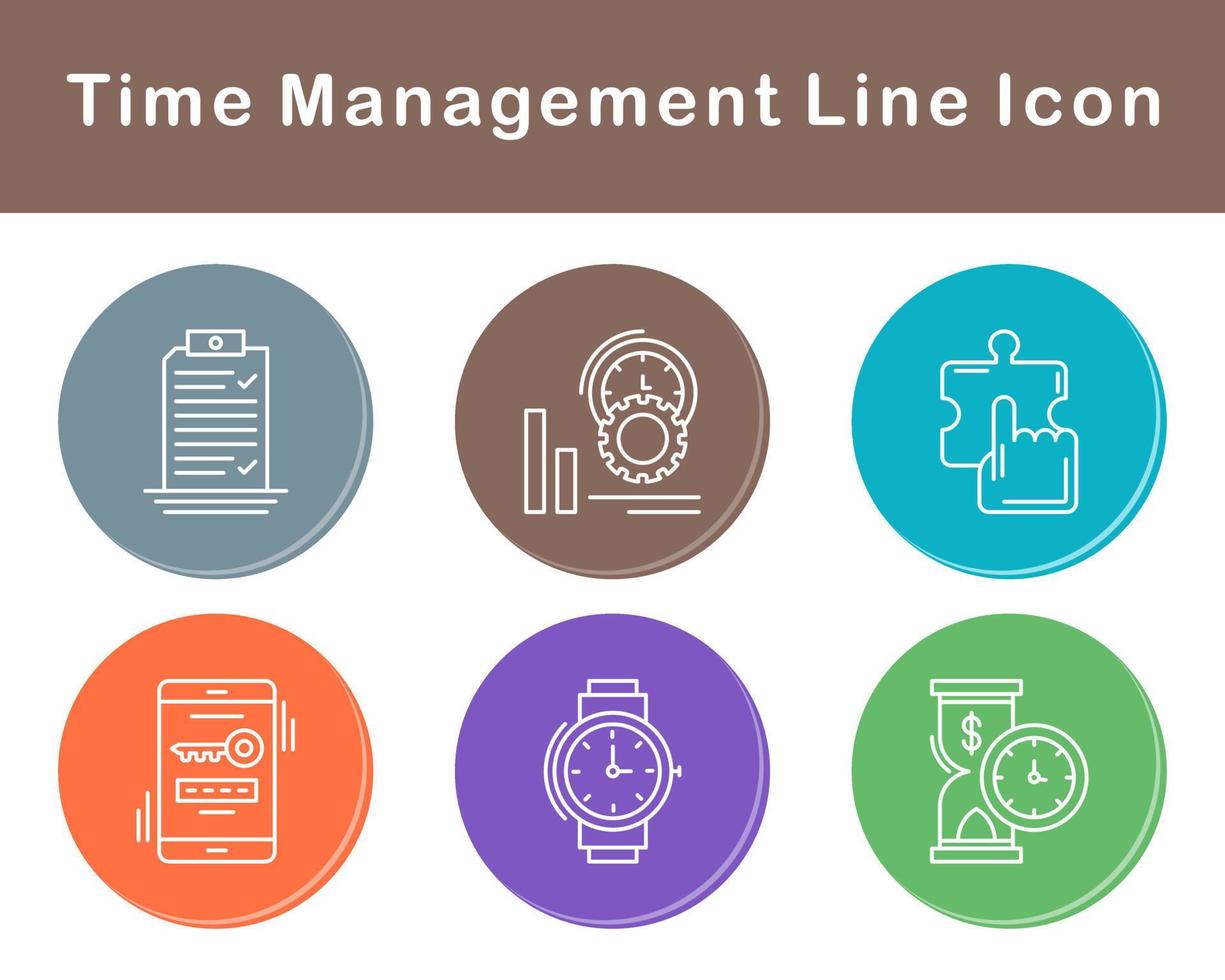 Time Management Vector Icon Set