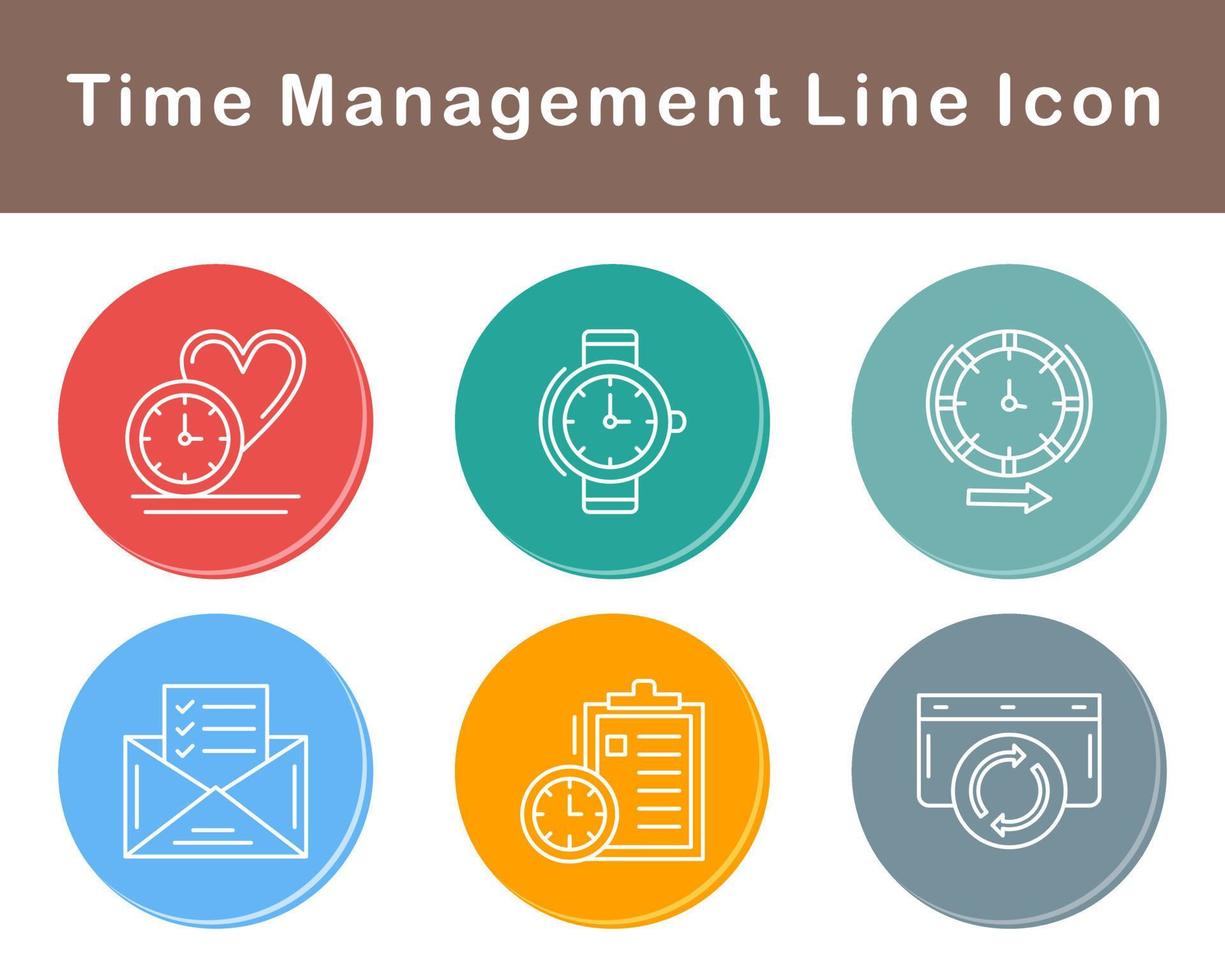 Time Management Vector Icon Set