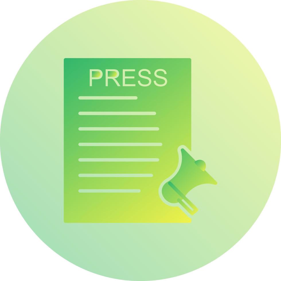 Unique Press Releases Vector Icon