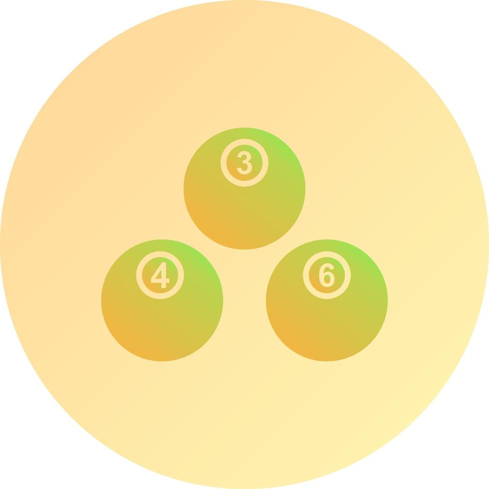 Unique Snooker Balls Vector Icon