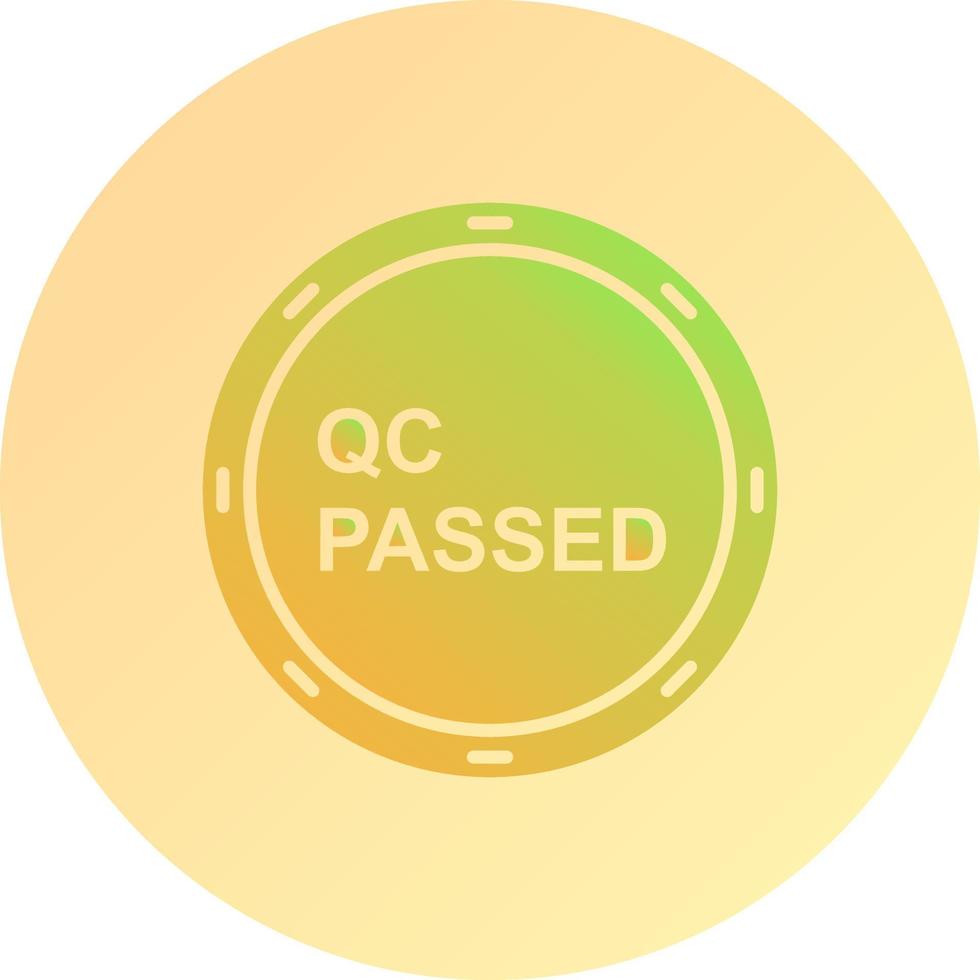 Unique QC Passed Vector Icon