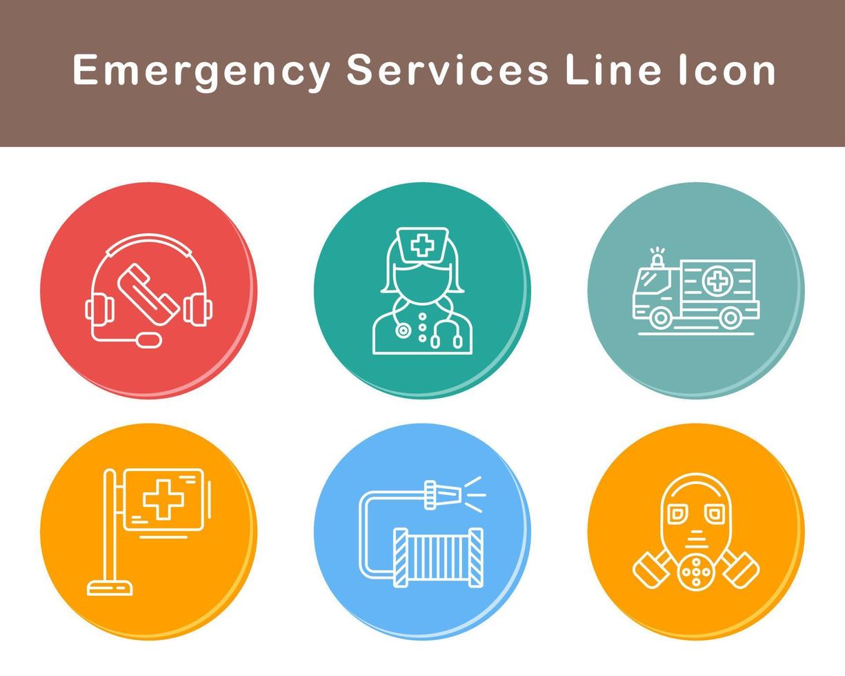 Emergency Services Vector Icon Set