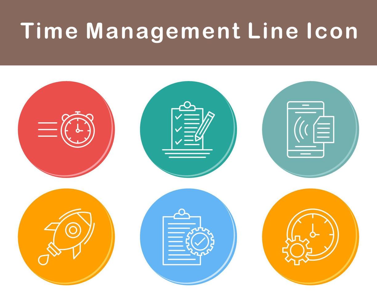 Time Management Vector Icon Set