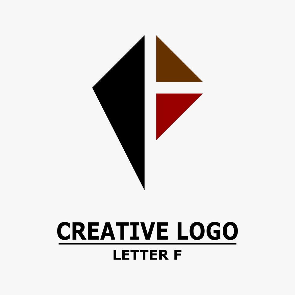 letter f logo, letter f icon in kite. Abstract business logo icon design template vector