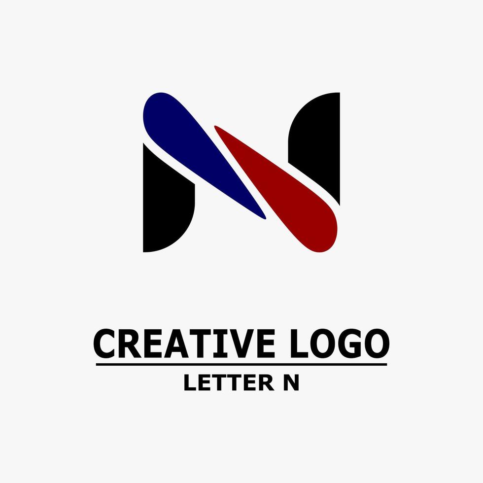 letter n logo. Abstract business logo icon design template vector