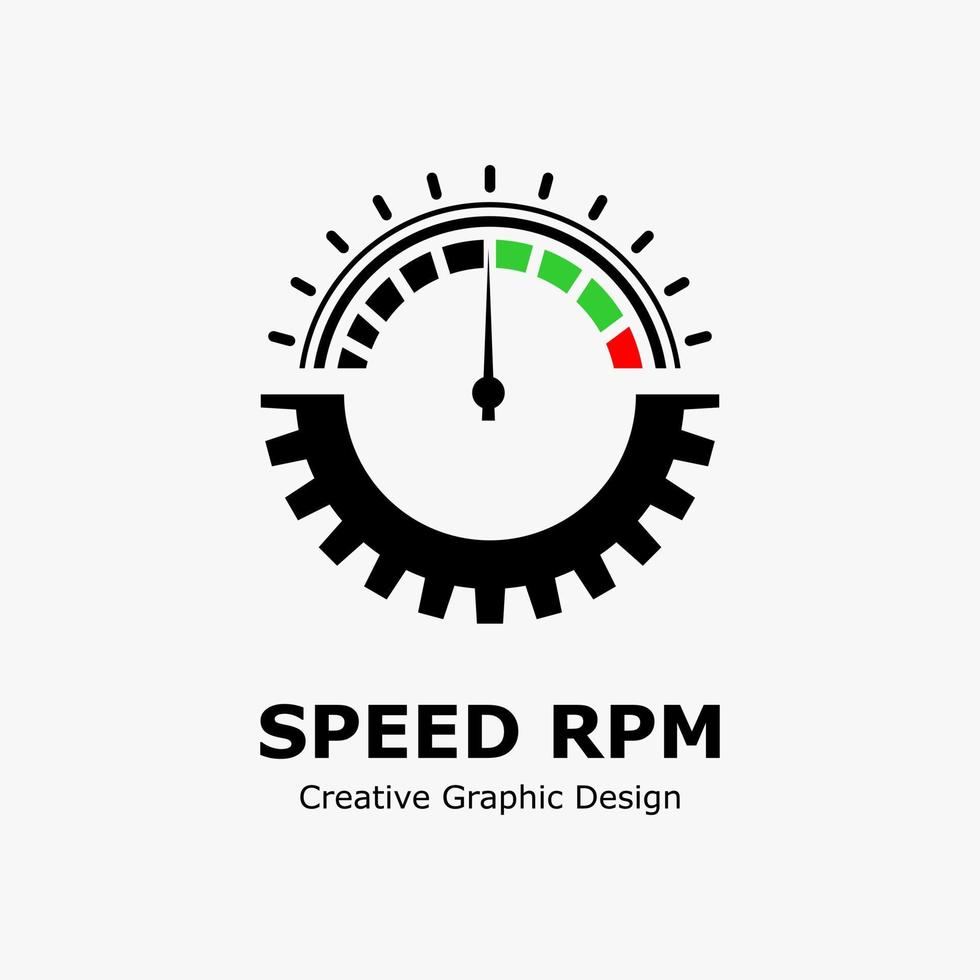 rpm velocidad vector logo, moderno resumen vector logo modelo. motor rpm y engranaje icono