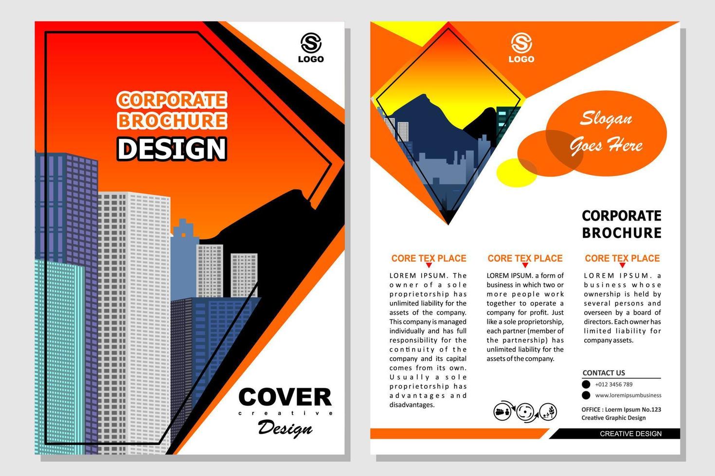 folleto plantillas, volantes, folletos, carteles, cubrir diseños, diseño espacios para foto antecedentes, vector ilustración plantillas en a4 tamaño. naranja color folleto con cometa modelo