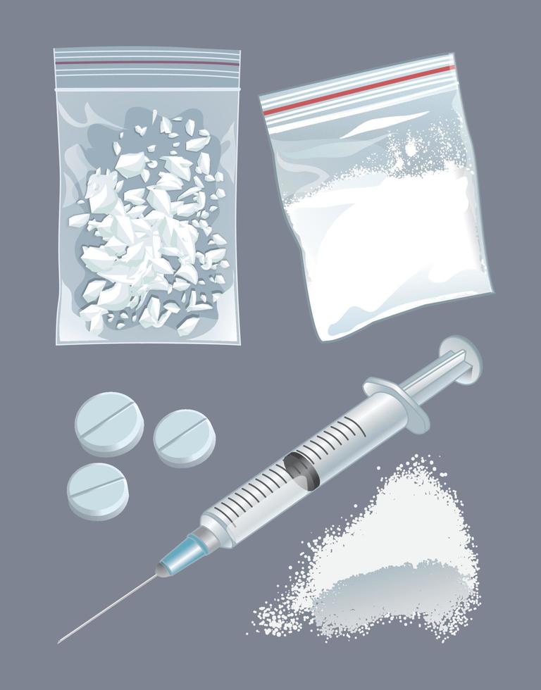drogas variante ilustración vector