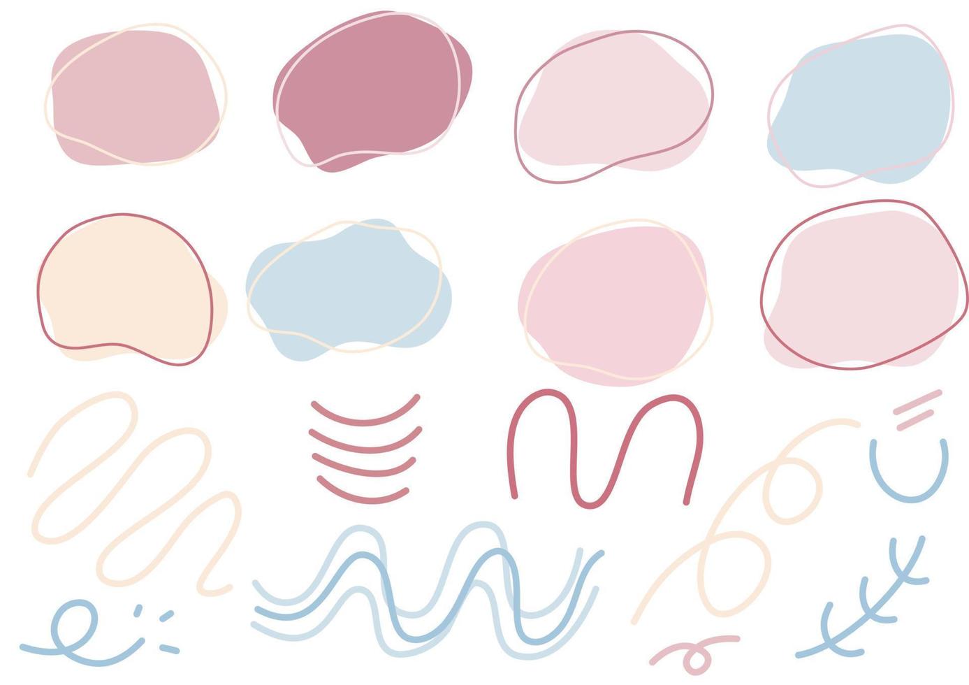 Abstract shapes vector set