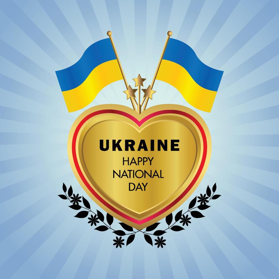 Ukraine national day , national day cakes vector