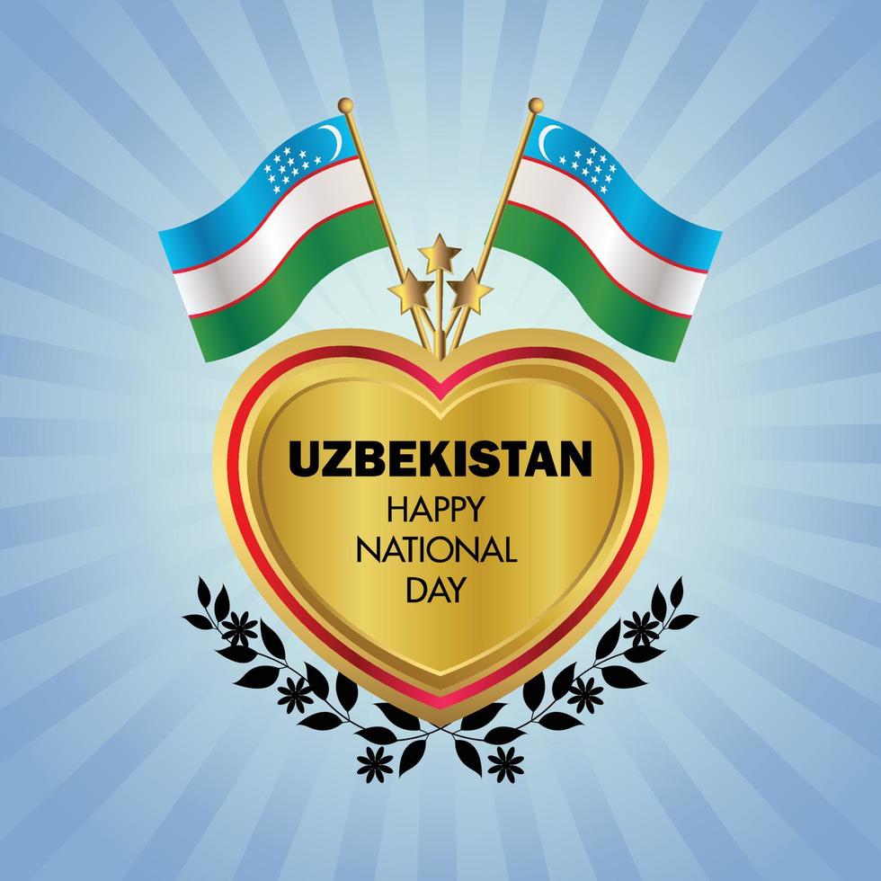 Uzbekistan national day , national day cakes vector