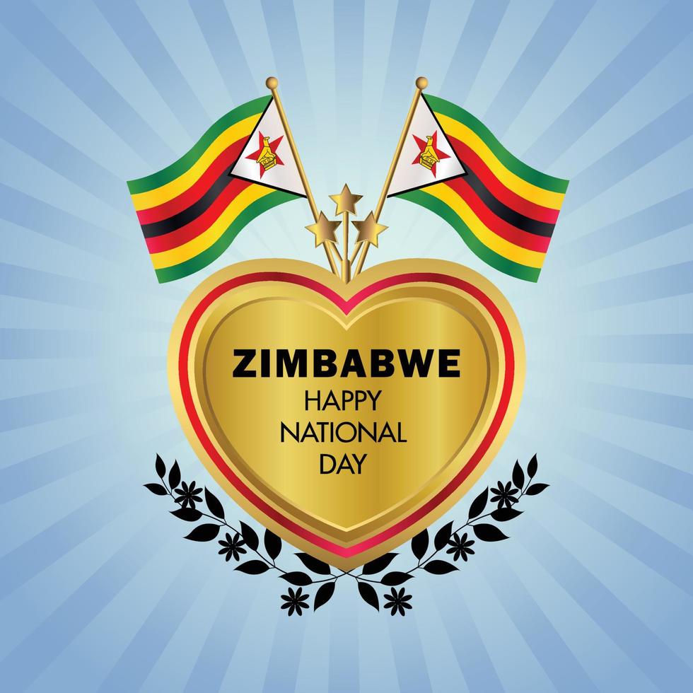 Zimbabue nacional día , nacional día pasteles vector