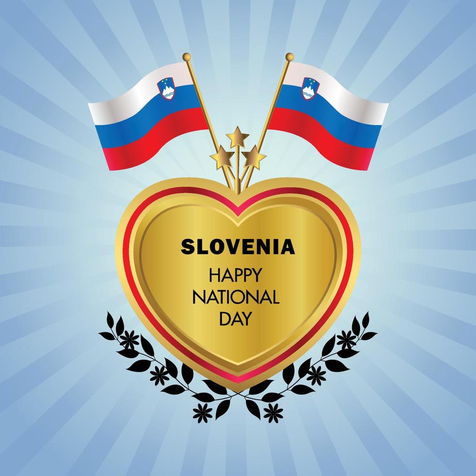 Slovenia national day , national day cakes vector