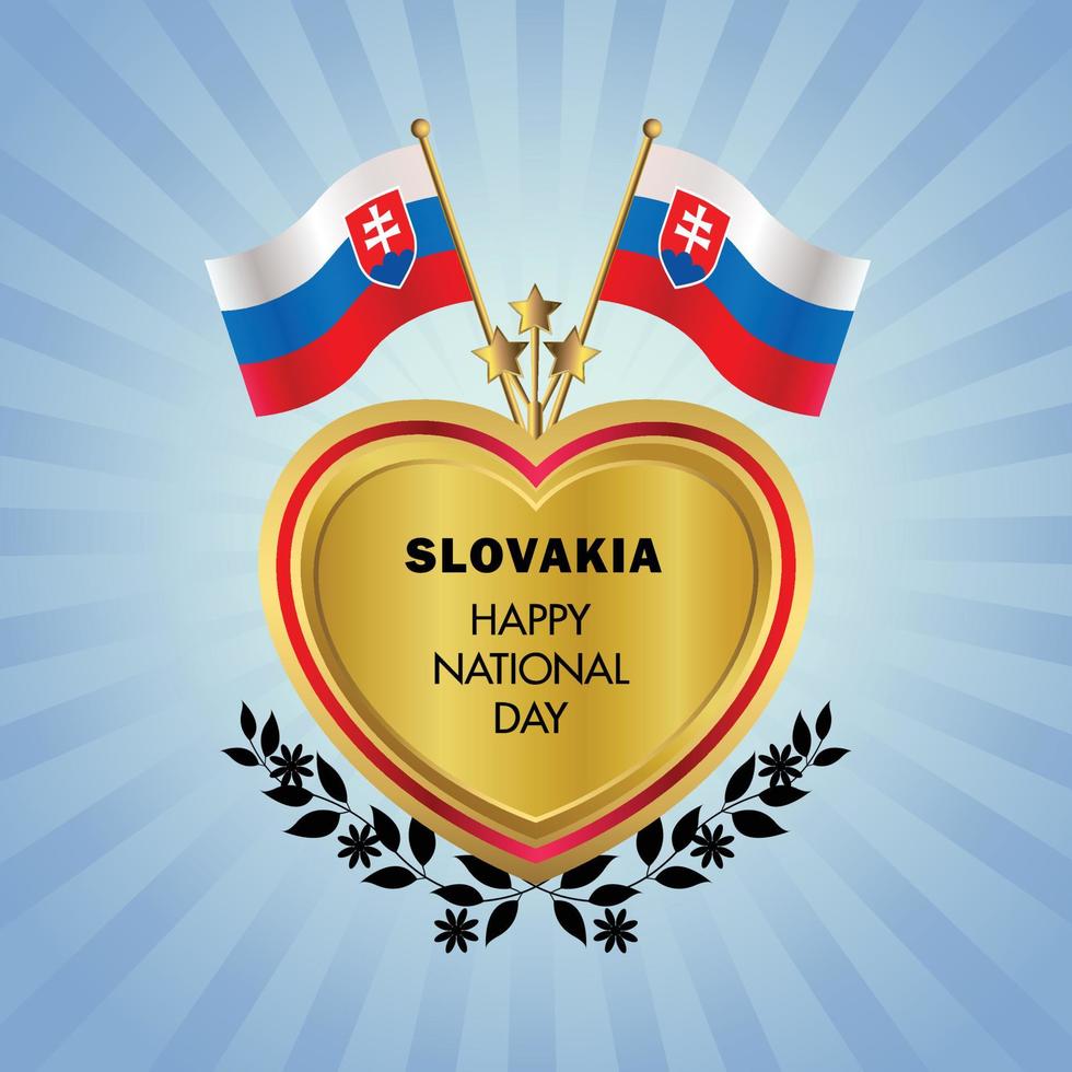 Slovakia national day , national day cakes vector