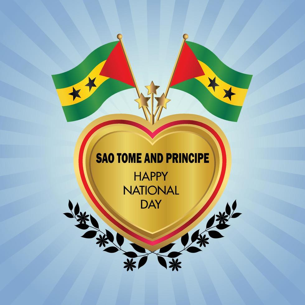 Sao Tome and Principe national day , national day cakes vector