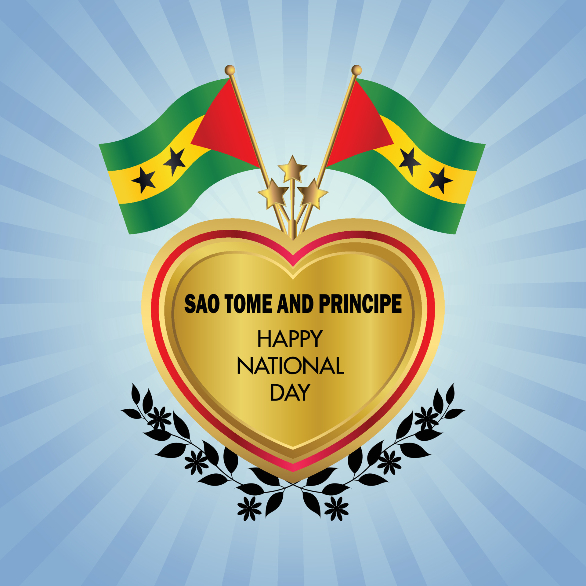 Sao Tome and Principe national day , national day cakes 21432607 Vector
