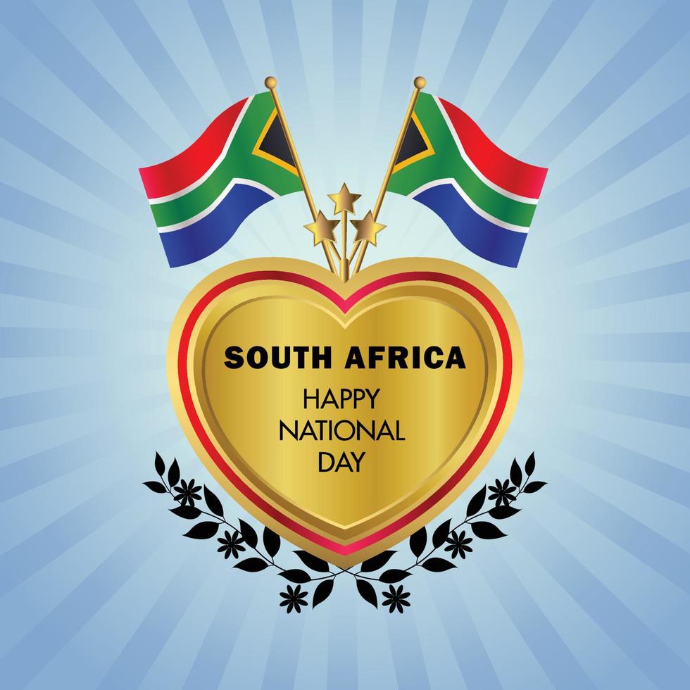 sur África nacional día , nacional día pasteles vector