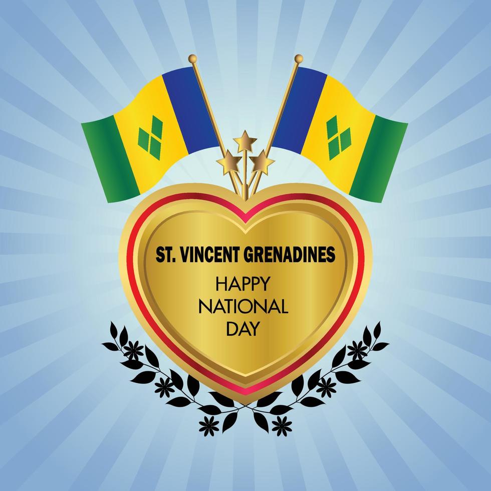 S t. Vincent granadinas nacional día , nacional día pasteles vector