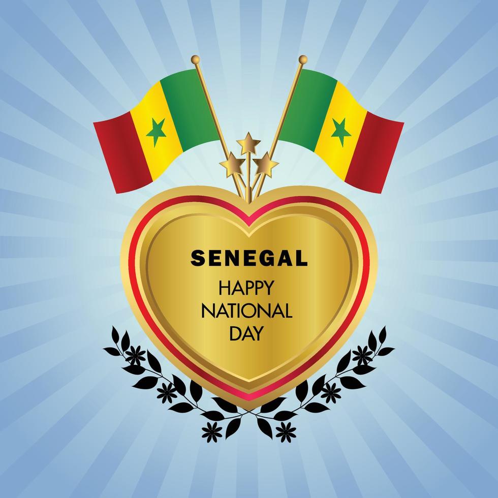 Senegal national day , national day cakes vector