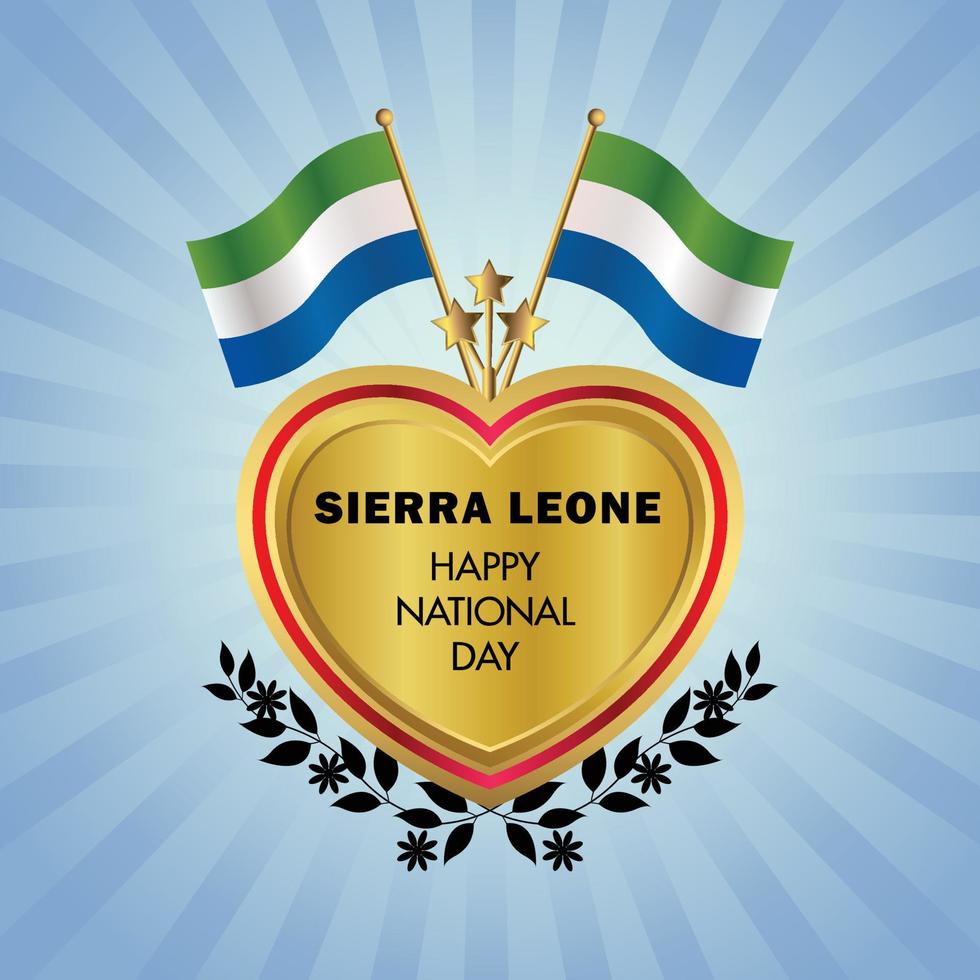 Sierra Leone national day , national day cakes vector