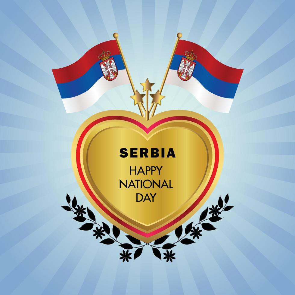 serbia nacional día , nacional día pasteles vector