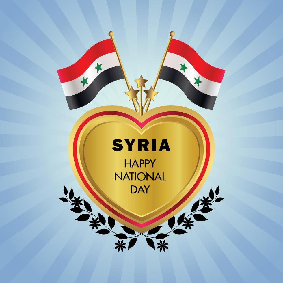 Syria national day , national day cakes vector