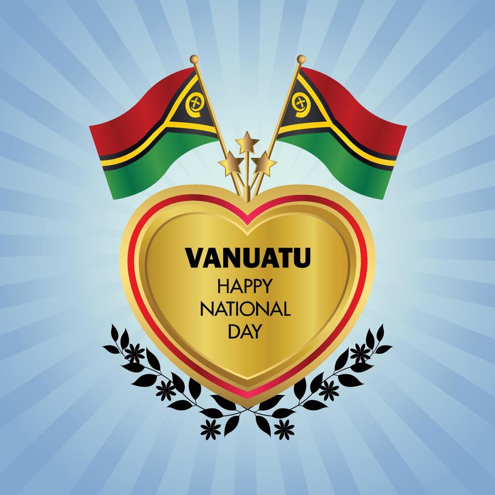 Vanuatu national day , national day cakes vector