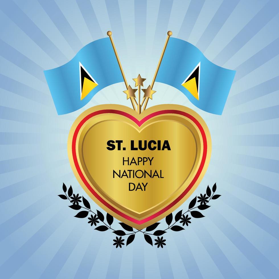 ST. Lucia national day , national day cakes vector