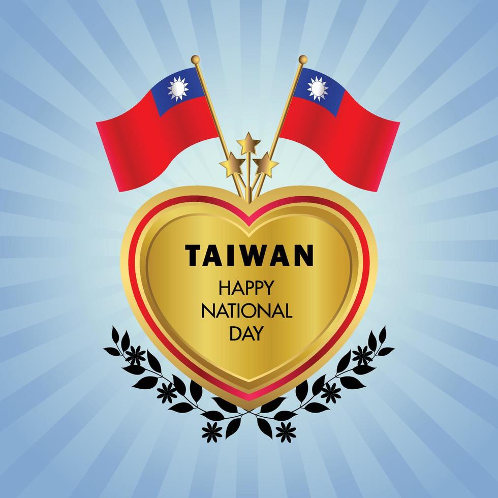 Taiwan national day , national day cakes vector