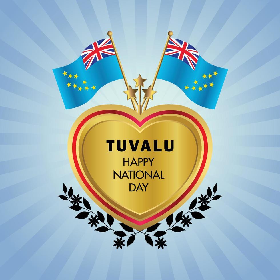 Tuvalu national day , national day cakes vector