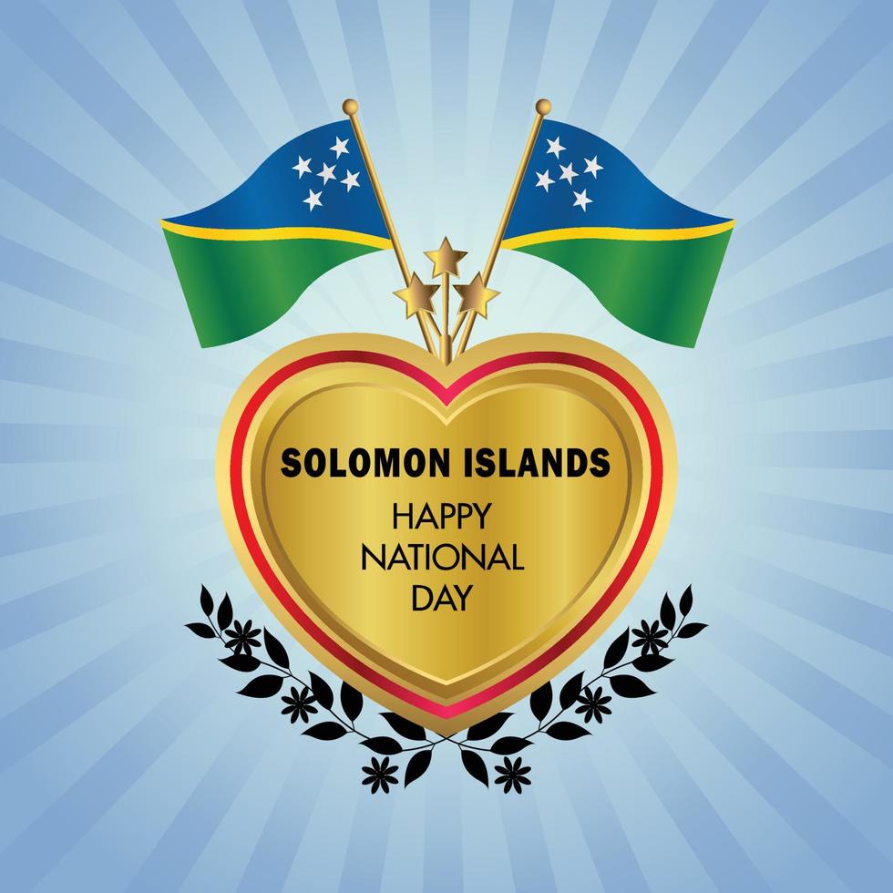 Solomon Islands national day , national day cakes vector